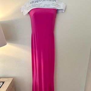 Norman Kamali strapless fishtail gown